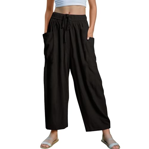 KIDSZJA Mädchen-Jogginghose aus Bio-Baumwolle, 5 Jahre, volle Länge, weite Beine, Palazzo-Outdoorhose, Kordelzug, hohe Taille, weiches Jersey, Lounge, Reisen und Zuhause, zum Entspannen KIDSZJA Mädchen-Jogginghose aus Bio-Baumwolle, 5 Jahre, volle Länge, weite Beine, Palazzo-Outdoorhose, Kordelzug, hohe Taille, weiches Jersey, Lounge, Reisen und Zuhause, zum Entspannen von KIDSZJA