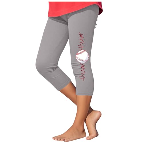 KIDSZJA Mädchen-Leggings, Baseball, Grafik, Laufen, Radfahren, dehnbar, nahtlos, Yoga-Leggings, Caprihose, hohe Taille, kurze Trainingshose, lässig, bequem, Arbeitshose, athletische Gymnastik KIDSZJA Mädchen-Leggings, Baseball, Grafik, Laufen, Radfahren, dehnbar, nahtlos, Yoga-Leggings, Caprihose, hohe Taille, kurze Trainingshose, lässig, bequem, Arbeitshose, athletische Gymnastik von KIDSZJA