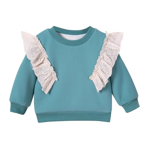 KIDSZJA Mädchen-Pullover, 0 Jahre, leicht, warm, mit Fleece gefüttert, Sweatshirt, Schulanfang, lange Ärmel, Plüsch, Spitze, Rüschen, feuchtigkeitsableitend, bequem, für den Alltag, Spielen, Winter KIDSZJA Mädchen-Pullover, 0 Jahre, leicht, warm, mit Fleece gefüttert, Sweatshirt, Schulanfang, lange Ärmel, Plüsch, Spitze, Rüschen, feuchtigkeitsableitend, bequem, für den Alltag, Spielen, Winter von KIDSZJA