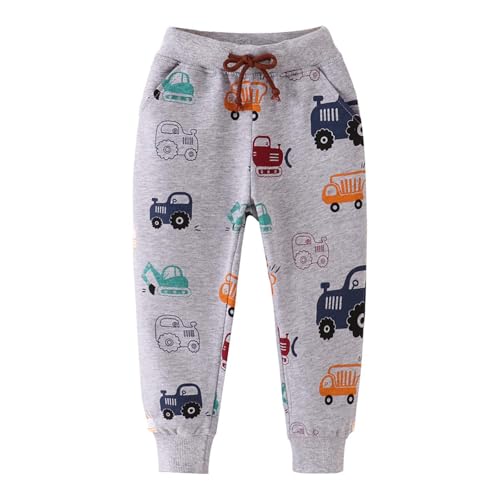 KIDSZJA Mädchen Sweatpants 2Y Kordelzug Leggings Activewear Joggen Trainingsanzüge Volle Länge Reise Freizeit Hose Y2K Vintage Schule Jogger Cartoon Cars Printed Joggings Trekking Sport Spiele von KIDSZJA