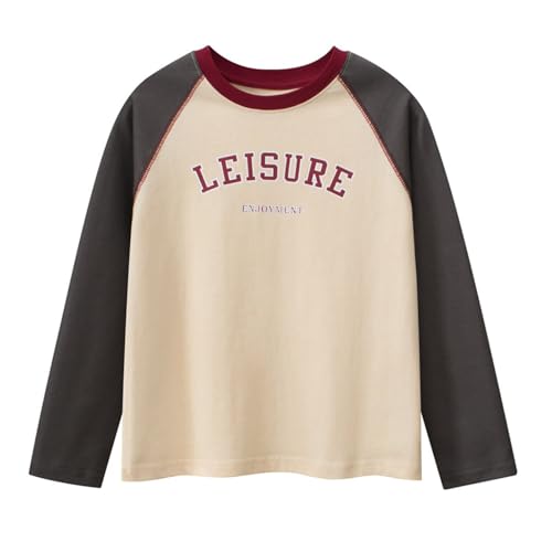 KIDSZJA Mädchen-Sweatshirt, 9 Jahre, bequem, leicht, für empfindliche Haut, stilvolle Farbblock-Pullover, Raglan-Pullover, Freizeit, Buchstabendruck, langärmelig, Oberteil, Schule, Pe, athletisch KIDSZJA Mädchen-Sweatshirt, 9 Jahre, bequem, leicht, für empfindliche Haut, stilvolle Farbblock-Pullover, Raglan-Pullover, Freizeit, Buchstabendruck, langärmelig, Oberteil, Schule, Pe, athletisch von KIDSZJA