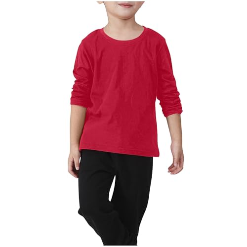 KIDSZJA Mädchen-T-Shirt, einfarbig, lockere Passform, langärmelig, Basic, Longline, Sportpullover, Rundhalsausschnitt, atmungsaktiv, leicht, Sweatshirt, Outdoor, Spielen, Freizeitkleidung, 4–5 Jahre KIDSZJA Mädchen-T-Shirt, einfarbig, lockere Passform, langärmelig, Basic, Longline, Sportpullover, Rundhalsausschnitt, atmungsaktiv, leicht, Sweatshirt, Outdoor, Spielen, Freizeitkleidung, 4–5 Jahre von KIDSZJA