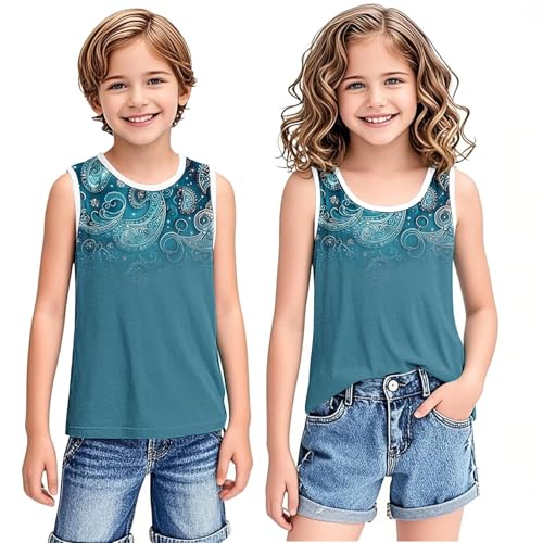 KIDSZJA Mädchen-T-Shirts, dehnbar, lockere Passform, bequem, niedlich und bunt, mit Riemen, weich und dehnbar, Strand-Outfits, Tank-Top, Blumenmuster, gestreift, Cami, Tanz, Gymnastik, Alltag, Spielen KIDSZJA Mädchen-T-Shirts, dehnbar, lockere Passform, bequem, niedlich und bunt, mit Riemen, weich und dehnbar, Strand-Outfits, Tank-Top, Blumenmuster, gestreift, Cami, Tanz, Gymnastik, Alltag, Spielen von KIDSZJA
