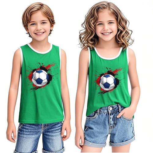 KIDSZJA Mädchen-Tank-Top, bequem, gemütlich, Fußball, England, Fußball, bedruckt, Rundhalsausschnitt, Sommer, Baumwolle, bequeme Weste, Top, lockere Passform, ärmelloses Cami-Top, lange Tunika, Schule KIDSZJA Mädchen-Tank-Top, bequem, gemütlich, Fußball, England, Fußball, bedruckt, Rundhalsausschnitt, Sommer, Baumwolle, bequeme Weste, Top, lockere Passform, ärmelloses Cami-Top, lange Tunika, Schule von KIDSZJA
