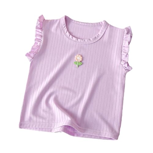 KIDSZJA Mädchen-Tanktop für den Sommer, leicht, Schule, Spiel-Outfit, Camisole Weste, Tops, dehnbar, bequem, weich, atmungsaktiv, Sommerhemd, Rüschenärmel, gerippte Strickwesten, Baumwolle KIDSZJA Mädchen-Tanktop für den Sommer, leicht, Schule, Spiel-Outfit, Camisole Weste, Tops, dehnbar, bequem, weich, atmungsaktiv, Sommerhemd, Rüschenärmel, gerippte Strickwesten, Baumwolle von KIDSZJA