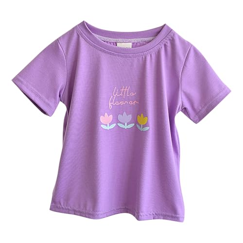 KIDSZJA My Order Kinderkleidung für Mädchen, kleine Blume, Grafik-T-Shirt, athletisch, Sommer, niedlich, lange Tunika, fließend, lockere Passform, Blusen, Übergröße, Baisc-T-Shirt, Workout, Yoga KIDSZJA My Order Kinderkleidung für Mädchen, kleine Blume, Grafik-T-Shirt, athletisch, Sommer, niedlich, lange Tunika, fließend, lockere Passform, Blusen, Übergröße, Baisc-T-Shirt, Workout, Yoga von KIDSZJA