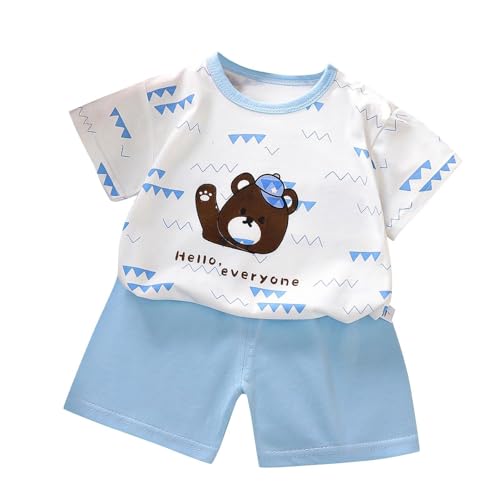 KIDSZJA My Order Loungewear-Set für Mädchen, 2-teiliges Outfits, Babykleidung, kleiner Bär, Rundhalsausschnitt, T-Shirts und weites Bein, weite Shorts, Sets, Sport, Zuhause, Schule KIDSZJA My Order Loungewear-Set für Mädchen, 2-teiliges Outfits, Babykleidung, kleiner Bär, Rundhalsausschnitt, T-Shirts und weites Bein, weite Shorts, Sets, Sport, Zuhause, Schule von KIDSZJA