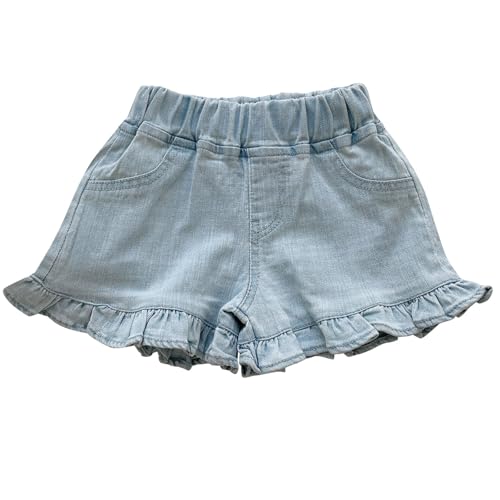 KIDSZJA My Orders Jeans-Shorts für Mädchen, 4 Jahre, Kinder, Baggy Rüschensaum, gerissene, lässige Shorts, elastisch, hohe Taille, Hotpants, Distress, dehnbare Jeans, weites Bein, kurz, Sommer KIDSZJA My Orders Jeans-Shorts für Mädchen, 4 Jahre, Kinder, Baggy Rüschensaum, gerissene, lässige Shorts, elastisch, hohe Taille, Hotpants, Distress, dehnbare Jeans, weites Bein, kurz, Sommer von KIDSZJA