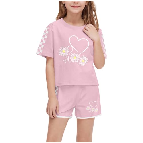 KIDSZJA My Orders Jungen Trainingsanzüge Mädchen Kleidung 2 Stück Sets Sommer Lounge Set Gänseblümchen Liebe Grafik Kariert Kurzarm T-Shirts & Shorts Sets Home Sleep Sport Set KIDSZJA My Orders Jungen Trainingsanzüge Mädchen Kleidung 2 Stück Sets Sommer Lounge Set Gänseblümchen Liebe Grafik Kariert Kurzarm T-Shirts & Shorts Sets Home Sleep Sport Set von KIDSZJA