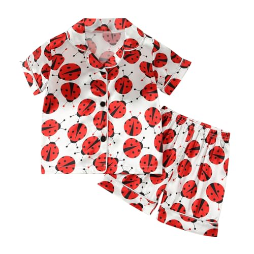 KIDSZJA My Orders Kinder-Pyjama-Set, 2-teilig, Loungewear, gestreift, einfarbig, Satin, Button-Down-Shirts und Shorts mit weitem Bein, kurzer Seiden-Pyjama, Sommerparty, Übernachtung 2025, niedliche KIDSZJA My Orders Kinder-Pyjama-Set, 2-teilig, Loungewear, gestreift, einfarbig, Satin, Button-Down-Shirts und Shorts mit weitem Bein, kurzer Seiden-Pyjama, Sommerparty, Übernachtung 2025, niedliche von KIDSZJA