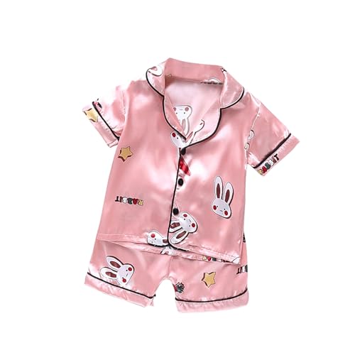 KIDSZJA My Orders Kurzer Schlafanzug für Mädchen, Jungen, Kinder, 2-teilig, Loungewear, gestreift, einfarbig, Seiden-Pyjama, Button-Down-Shirts und Shorts mit weitem Bein, Satin-Schlafanzug KIDSZJA My Orders Kurzer Schlafanzug für Mädchen, Jungen, Kinder, 2-teilig, Loungewear, gestreift, einfarbig, Seiden-Pyjama, Button-Down-Shirts und Shorts mit weitem Bein, Satin-Schlafanzug von KIDSZJA