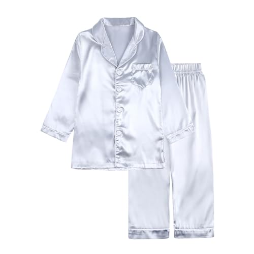 KIDSZJA My Orders Kurzer Schlafanzug für Mädchen, einfarbig, 2-teilig, Loungewear, Satin, kurzärmelig, Button-Down-Shirts und Shorts mit weitem Bein, Seiden-Pyjama-Set, Sommerparty, Übernachtung 2025 KIDSZJA My Orders Kurzer Schlafanzug für Mädchen, einfarbig, 2-teilig, Loungewear, Satin, kurzärmelig, Button-Down-Shirts und Shorts mit weitem Bein, Seiden-Pyjama-Set, Sommerparty, Übernachtung 2025 von KIDSZJA