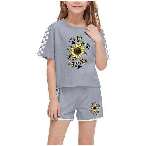 KIDSZJA My Orders Placed By Me Baby-Jungen-Kleidung, Mädchen, zweiteiliges Outfit, Sommer, Loungewear, Trainingsanzug, Hundeklaue, Sonnenblumen-Grafik, kariert, kurzärmelig, T-Shirts und Shorts, Sets KIDSZJA My Orders Placed By Me Baby-Jungen-Kleidung, Mädchen, zweiteiliges Outfit, Sommer, Loungewear, Trainingsanzug, Hundeklaue, Sonnenblumen-Grafik, kariert, kurzärmelig, T-Shirts und Shorts, Sets von KIDSZJA