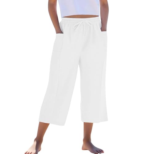 KIDSZJA My Orders Placed By Me Clothes For Girls Plain Cropped Bermuda Jogger Drawstring Elastic Waist Capri Pants Funny Eco-Friendly Trousers Summer Playtime Comfort Beach & Party Outfits von KIDSZJA