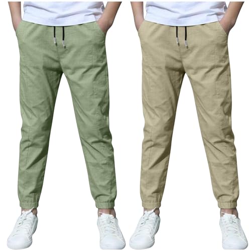 KIDSZJA My Orders Placed Jungen-Hose mit Kordelzug, hohe Taille, Bündchen an den Knöcheln, weiche Jersey-Hose, 2 Stück, Baumwoll-Leinen-Trainingshose, Bio-Baumwolle, für Reisen und Zuhause, zum KIDSZJA My Orders Placed Jungen-Hose mit Kordelzug, hohe Taille, Bündchen an den Knöcheln, weiche Jersey-Hose, 2 Stück, Baumwoll-Leinen-Trainingshose, Bio-Baumwolle, für Reisen und Zuhause, zum von KIDSZJA