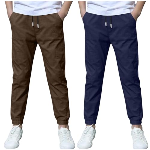 KIDSZJA My Orders Placed Jungenhose, Baumwoll-Leinen, Jogginghose, weiches Jersey, Lounge, Kinder, Kordelzug, hohe Taille, Bündchen an den Knöcheln, Spielzeit, Komfort, Sommer, Schuluniformen, 2 Stück KIDSZJA My Orders Placed Jungenhose, Baumwoll-Leinen, Jogginghose, weiches Jersey, Lounge, Kinder, Kordelzug, hohe Taille, Bündchen an den Knöcheln, Spielzeit, Komfort, Sommer, Schuluniformen, 2 Stück von KIDSZJA