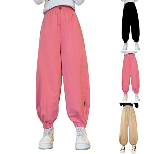KIDSZJA My Orders Placed Mädchen-Jogginghose mit Knöpfen, weites Bein, schnelltrocknend, feuchtigkeitsableitend, elastisch, hohe Taille, Baggy-Jogger, lustig, umweltfreundlich, für Yoga und Sommercamp von KIDSZJA