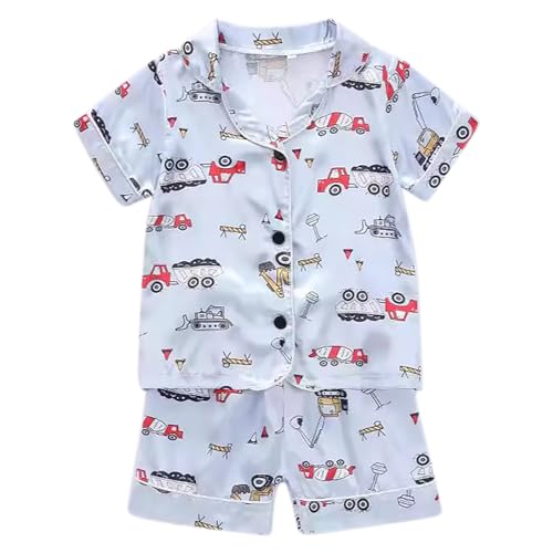 KIDSZJA My Orders Pyjama-Set für Mädchen, Kinder, gestreift, einfarbig, zweiteilig, Loungewear, Satin, kurzer Schlafanzug, Button-Down-Shirts und Shorts mit weitem Bein, Seiden-Pyjama, Lounge-Outfit KIDSZJA My Orders Pyjama-Set für Mädchen, Kinder, gestreift, einfarbig, zweiteilig, Loungewear, Satin, kurzer Schlafanzug, Button-Down-Shirts und Shorts mit weitem Bein, Seiden-Pyjama, Lounge-Outfit von KIDSZJA