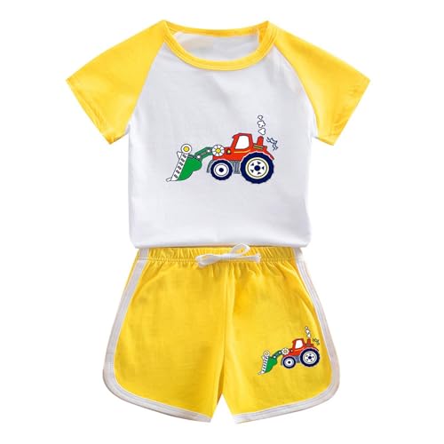 KIDSZJA My Past Orders Jungen Kleidung Mädchen Baby Outfit Zweiteiliges Hosen-Set Loungewear-Sets Auto Übergroße Raglan-T-Shirts & Shorts mit weitem Bein Sets Sport Zuhause Schule Set von KIDSZJA