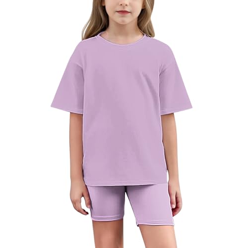 KIDSZJA My Past Orders Mädchen-Set, 2-teiliges Outfits, Trainingsanzug, Babykleidung, Loungewear, einfarbig, übergroße T-Shirts und Fahrrad-Shorts, Sportkleidung, Laufen, Geburtstagsgeschenke KIDSZJA My Past Orders Mädchen-Set, 2-teiliges Outfits, Trainingsanzug, Babykleidung, Loungewear, einfarbig, übergroße T-Shirts und Fahrrad-Shorts, Sportkleidung, Laufen, Geburtstagsgeschenke von KIDSZJA