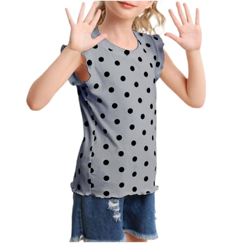KIDSZJA My Previous Orders Mädchen-Tanktop mit Punkten, weich, atmungsaktiv, Rüschenärmel, dehnbare Baumwolle, Freizeitkleidung, Weste, Sommer, Baumwollhemd, leicht, Schule, Spiel-Outfit KIDSZJA My Previous Orders Mädchen-Tanktop mit Punkten, weich, atmungsaktiv, Rüschenärmel, dehnbare Baumwolle, Freizeitkleidung, Weste, Sommer, Baumwollhemd, leicht, Schule, Spiel-Outfit von KIDSZJA