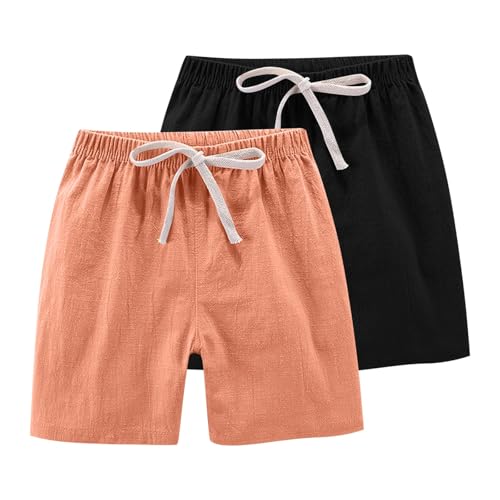KIDSZJA Niedliche Kleidung Mädchen 2 Stück Shorts mit Kordelzug an der Taille, Jogger, lustig, umweltfreundlich, feuchtigkeitsableitende Hose, Baumwollleinen, weites Bein, Bermuda, Yoga und Sommercamp KIDSZJA Niedliche Kleidung Mädchen 2 Stück Shorts mit Kordelzug an der Taille, Jogger, lustig, umweltfreundlich, feuchtigkeitsableitende Hose, Baumwollleinen, weites Bein, Bermuda, Yoga und Sommercamp von KIDSZJA