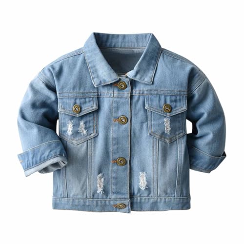 KIDSZJA Oberteile für Teenager, Mädchen, Denim-Jacken, langes Stretch-Trucker-Shirt, Destroyed, lässig, Outerwer-Kleidung, Retro, Hip-Hop, zerrissene Blusen, UK, eleganter Aufnäher, Jeans, Mäntel KIDSZJA Oberteile für Teenager, Mädchen, Denim-Jacken, langes Stretch-Trucker-Shirt, Destroyed, lässig, Outerwer-Kleidung, Retro, Hip-Hop, zerrissene Blusen, UK, eleganter Aufnäher, Jeans, Mäntel von KIDSZJA