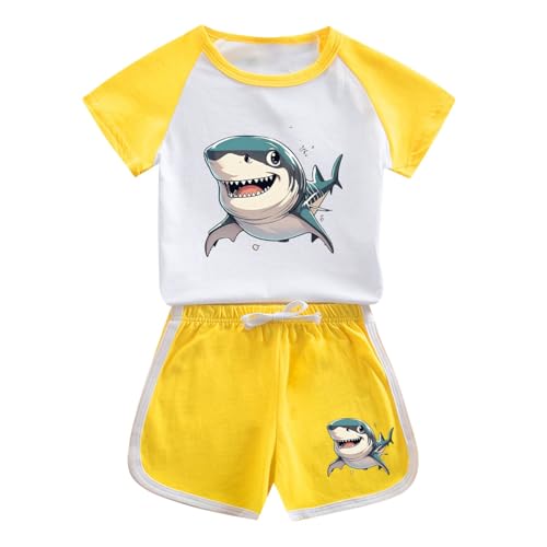 KIDSZJA Prime Frühjahrsangebote 2025 Baby-Jungen-Kleidung, Mädchen-Sommer-Outfits für Teenager, Loungewear, 2-teiliges Lounge-Sets, Hai, herunterfallende Schulter-T-Shirts und Shorts mit Kordelzug KIDSZJA Prime Frühjahrsangebote 2025 Baby-Jungen-Kleidung, Mädchen-Sommer-Outfits für Teenager, Loungewear, 2-teiliges Lounge-Sets, Hai, herunterfallende Schulter-T-Shirts und Shorts mit Kordelzug von KIDSZJA