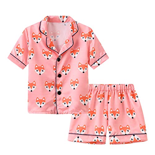 KIDSZJA Pyjama-Set für Mädchen, Kinder, Button-Down-Shirts und Shorts mit weitem Bein, zweiteilig, Loungewear, Satin, gestreift, einfarbig, Seide, Sommer-Pyjama, Nachtwäsche, Hauskleidung, 2025 KIDSZJA Pyjama-Set für Mädchen, Kinder, Button-Down-Shirts und Shorts mit weitem Bein, zweiteilig, Loungewear, Satin, gestreift, einfarbig, Seide, Sommer-Pyjama, Nachtwäsche, Hauskleidung, 2025 von KIDSZJA