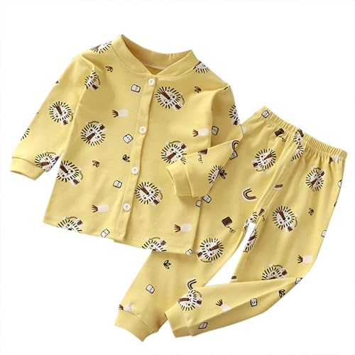 KIDSZJA Pyjama-Sets für Jungen und Mädchen, bequem, bequem, mit Knopfleiste und Unterteil, Loungewear, britischer kleiner Löwe, zweiteiliges Outfit, Schlafanzug, Nachtwäsche, Hauskleidung KIDSZJA Pyjama-Sets für Jungen und Mädchen, bequem, bequem, mit Knopfleiste und Unterteil, Loungewear, britischer kleiner Löwe, zweiteiliges Outfit, Schlafanzug, Nachtwäsche, Hauskleidung von KIDSZJA