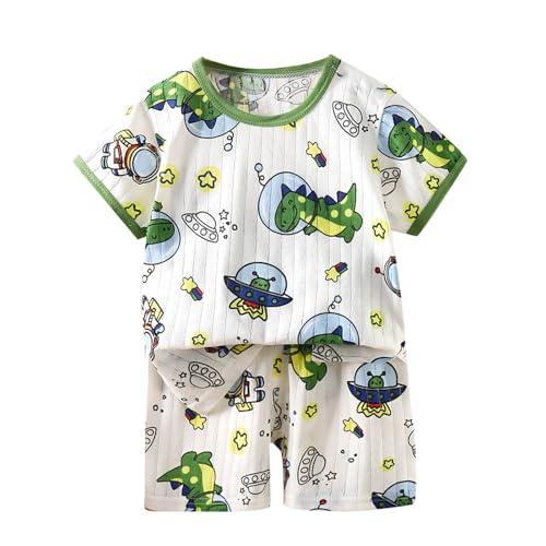 KIDSZJA Pyjama-Sets für Mädchen, Kinder, Pyjama, bequem, dünn, Loungewear-Set, Schulterschnalle, T-Shirts und Shorts, 2-teiliges Outfit, Dinosaurier, Astronaut, Teenager, Kleidung, Pyjama, Party KIDSZJA Pyjama-Sets für Mädchen, Kinder, Pyjama, bequem, dünn, Loungewear-Set, Schulterschnalle, T-Shirts und Shorts, 2-teiliges Outfit, Dinosaurier, Astronaut, Teenager, Kleidung, Pyjama, Party von KIDSZJA