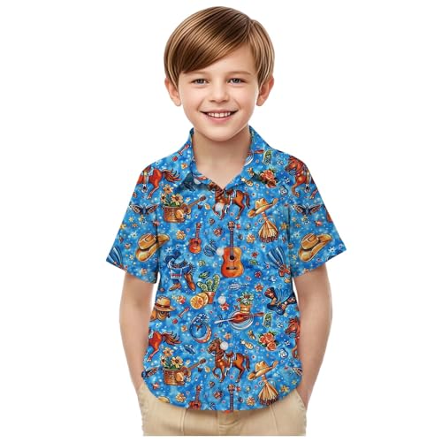 KIDSZJA Recent Order Mädchen Top Cowboy-Gitarre gedruckt Shirts Stilvolle Knopfleiste fließende lockere Passform Kleidung Kurzarm hawaiianische tropische Revers Blusen Athletic Sommer Cute Workout KIDSZJA Recent Order Mädchen Top Cowboy-Gitarre gedruckt Shirts Stilvolle Knopfleiste fließende lockere Passform Kleidung Kurzarm hawaiianische tropische Revers Blusen Athletic Sommer Cute Workout von KIDSZJA