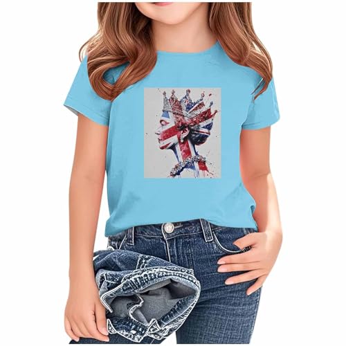 KIDSZJA Recent Orders Shirts für Mädchen, trendiges Union-Jack-Baumwoll-Oberteil, weich, atmungsaktiv, Sommer, britische Flagge, Blusen, England, Fußball, Weltmeisterschaft, Kleidung, Festivals und KIDSZJA Recent Orders Shirts für Mädchen, trendiges Union-Jack-Baumwoll-Oberteil, weich, atmungsaktiv, Sommer, britische Flagge, Blusen, England, Fußball, Weltmeisterschaft, Kleidung, Festivals und von KIDSZJA