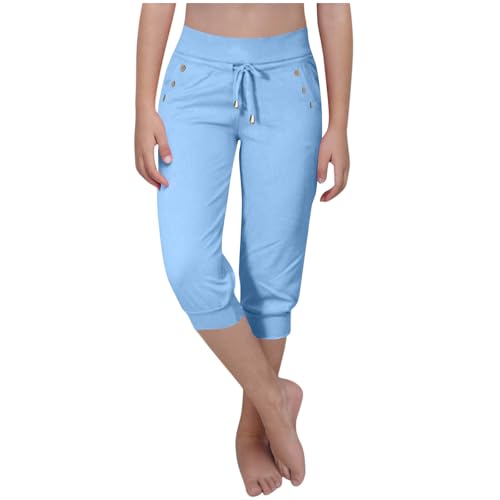 KIDSZJA Schulhose für Mädchen, 11 Jahre, 3/4-Länge, seitliche Knöpfe, kurze Leggings, athletischer Tanz, Yoga, Sportbekleidung, Strumpfhose, elastisch, hohe Taille, Kordelzug, Capri, Laufen, Radfahren KIDSZJA Schulhose für Mädchen, 11 Jahre, 3/4-Länge, seitliche Knöpfe, kurze Leggings, athletischer Tanz, Yoga, Sportbekleidung, Strumpfhose, elastisch, hohe Taille, Kordelzug, Capri, Laufen, Radfahren von KIDSZJA