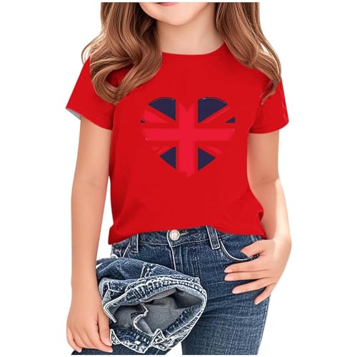 KIDSZJA Shirt Mädchen England Fußball Weltmeisterschaft Britische Flagge Tops Rundhalsausschnitt Lustig Umweltfreundlich Union Jack Bluse Kurzarm Spielplatz Bereit Design Kleidung Picknick Park Alltag KIDSZJA Shirt Mädchen England Fußball Weltmeisterschaft Britische Flagge Tops Rundhalsausschnitt Lustig Umweltfreundlich Union Jack Bluse Kurzarm Spielplatz Bereit Design Kleidung Picknick Park Alltag von KIDSZJA