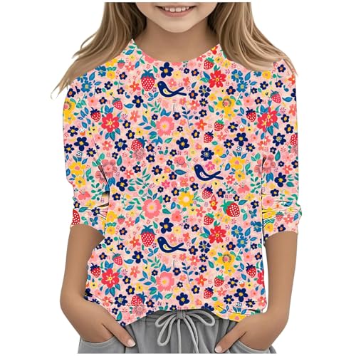 KIDSZJA Shirts für Mädchen, Cartoon-Druck, Sommertage und Spielzeit, Bluse, Rundhalsausschnitt, Tunika, Tops, 3/4-Ärmel, bequem und leicht, Tanzkurse, Spielzeit, Geburtstagsgeschenk, 5–6 Jahre KIDSZJA Shirts für Mädchen, Cartoon-Druck, Sommertage und Spielzeit, Bluse, Rundhalsausschnitt, Tunika, Tops, 3/4-Ärmel, bequem und leicht, Tanzkurse, Spielzeit, Geburtstagsgeschenk, 5–6 Jahre von KIDSZJA