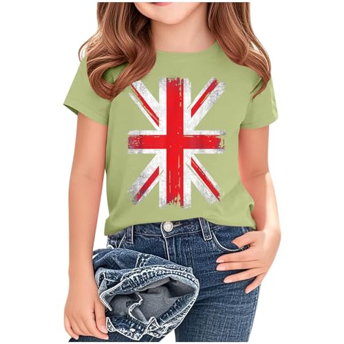 KIDSZJA Shirts für Mädchen, England, Fußball, Weltmeisterschaft, Teenager, Kleidung, Union-Jack, Sporttag, Sommer, Schule, Aktivitäten, Blusen, britische Flagge, Tops für Teenager, leicht, bequem KIDSZJA Shirts für Mädchen, England, Fußball, Weltmeisterschaft, Teenager, Kleidung, Union-Jack, Sporttag, Sommer, Schule, Aktivitäten, Blusen, britische Flagge, Tops für Teenager, leicht, bequem von KIDSZJA