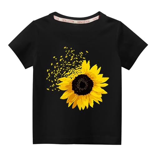 KIDSZJA Shirts für Mädchen, britische Sonnenblumen-Grafik-T-Shirt, Spielplatz-Ready-Design, Kinder-Top, einfache Schul-Outfits, Picknick-Park, tägliche Outfits, S, Blusen, Schule, Team, Party KIDSZJA Shirts für Mädchen, britische Sonnenblumen-Grafik-T-Shirt, Spielplatz-Ready-Design, Kinder-Top, einfache Schul-Outfits, Picknick-Park, tägliche Outfits, S, Blusen, Schule, Team, Party von KIDSZJA