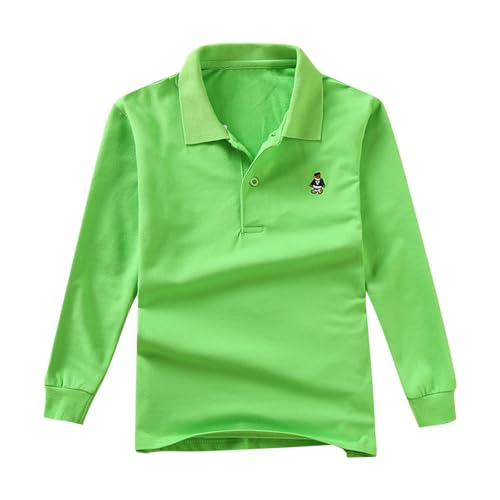 KIDSZJA Shirts für Mädchen, trendiges Poloshirt mit Knopfleiste, niedliche Outfits, Blusen, Revers, einfarbig, klassisches Oberteil für Teenager, leger, Haut und umweltfreundlich, langärmelig KIDSZJA Shirts für Mädchen, trendiges Poloshirt mit Knopfleiste, niedliche Outfits, Blusen, Revers, einfarbig, klassisches Oberteil für Teenager, leger, Haut und umweltfreundlich, langärmelig von KIDSZJA