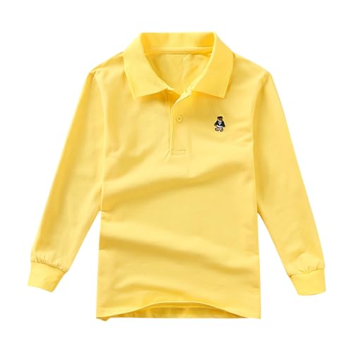 KIDSZJA Sommer-Poloshirt für Teenager, Revers, langärmelig, niedliches Outfit, leger, hautverträglich, umweltfreundlich, einfarbig, klassisch, Knopfleiste, Poloshirt, Fotoshootings, Geburtstage, 3–4 KIDSZJA Sommer-Poloshirt für Teenager, Revers, langärmelig, niedliches Outfit, leger, hautverträglich, umweltfreundlich, einfarbig, klassisch, Knopfleiste, Poloshirt, Fotoshootings, Geburtstage, 3–4 von KIDSZJA