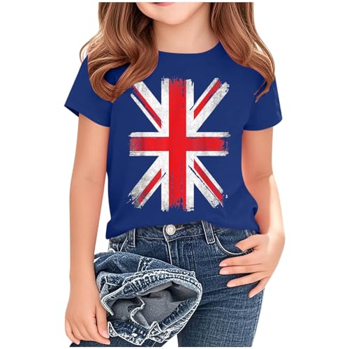 KIDSZJA Süße Kleidung Mädchen Konzert-Outfit T-Shirt England Fußball Weltmeisterschaft Union Jack Bluse UK Sport Tag Sommer Schule Aktivitäten Top Britische Flagge Leicht Bequem KIDSZJA Süße Kleidung Mädchen Konzert-Outfit T-Shirt England Fußball Weltmeisterschaft Union Jack Bluse UK Sport Tag Sommer Schule Aktivitäten Top Britische Flagge Leicht Bequem von KIDSZJA
