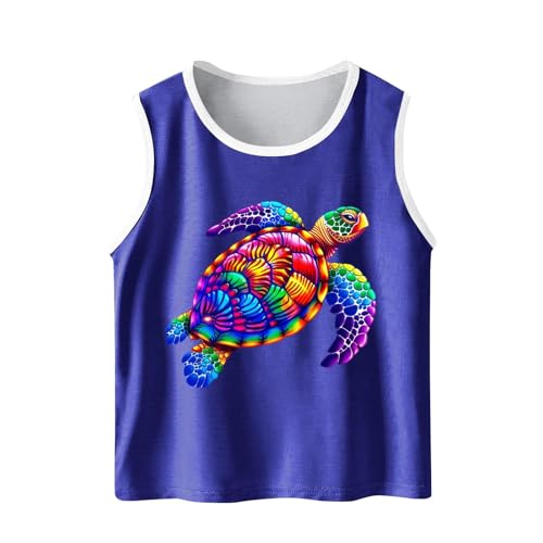 KIDSZJA Tanktop für Mädchen, Motiv: Meeresschildkröte, bedruckt, bequem, niedliches und buntes T-Shirt, lange Tunika, Weste, UK, Tanz, Gymnastik, Alltag, Spielen, Camisole Top, lockere Passform KIDSZJA Tanktop für Mädchen, Motiv: Meeresschildkröte, bedruckt, bequem, niedliches und buntes T-Shirt, lange Tunika, Weste, UK, Tanz, Gymnastik, Alltag, Spielen, Camisole Top, lockere Passform von KIDSZJA