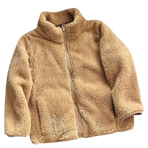 KIDSZJA Teddy-Sherpa-Fleece-Jacke für Kleinkinder, Kinder, Mädchen, durchgehender Reißverschluss, Revers, Kunstfell, flauschiger Mantel mit Taschen, Winter, warm, dick, Outwear, Schule, Outdoor KIDSZJA Teddy-Sherpa-Fleece-Jacke für Kleinkinder, Kinder, Mädchen, durchgehender Reißverschluss, Revers, Kunstfell, flauschiger Mantel mit Taschen, Winter, warm, dick, Outwear, Schule, Outdoor von KIDSZJA