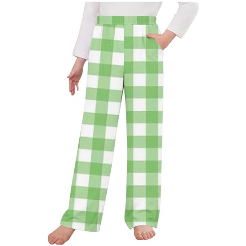KIDSZJA Today's Deals Sommerkleidung für Mädchen, elastische Taille, kariert, Arbeitshose, weites Bein, Zuhause, Schlaf, Loungewear, Outdoorhose, Bio-Baumwolle, Jogginghose, weiches Jersey, Lounge KIDSZJA Today's Deals Sommerkleidung für Mädchen, elastische Taille, kariert, Arbeitshose, weites Bein, Zuhause, Schlaf, Loungewear, Outdoorhose, Bio-Baumwolle, Jogginghose, weiches Jersey, Lounge von KIDSZJA
