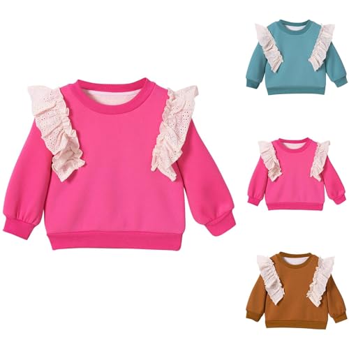 KIDSZJA Tops für Mädchen, 4 Jahre, Fleece-gefüttert, Sweatshirt, Plüsch, Spitze, Rüschenpullover, leicht, warm, 0, Weihnachtspullover, Schulanfang, bequem, Herbstpullover, Alltagskleidung, Spielen KIDSZJA Tops für Mädchen, 4 Jahre, Fleece-gefüttert, Sweatshirt, Plüsch, Spitze, Rüschenpullover, leicht, warm, 0, Weihnachtspullover, Schulanfang, bequem, Herbstpullover, Alltagskleidung, Spielen von KIDSZJA