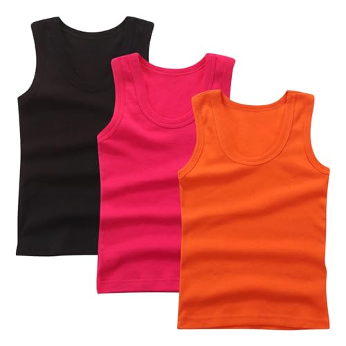 KIDSZJA Unterhemd für Mädchen, 3 Stück, Unterwäsche, Tanktop, einfarbig, Schuluniform, Unterhemd, Baumwolle, Freizeitkleidung, Unterhemd, Multipack, Rundhalsausschnitt, ärmellos, Abendaktivitäten KIDSZJA Unterhemd für Mädchen, 3 Stück, Unterwäsche, Tanktop, einfarbig, Schuluniform, Unterhemd, Baumwolle, Freizeitkleidung, Unterhemd, Multipack, Rundhalsausschnitt, ärmellos, Abendaktivitäten von KIDSZJA
