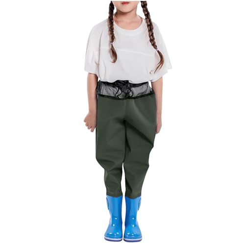 KIDSZJA Wasserdichte Hose für Jungen, Mädchen, leicht, tragbar, atmungsaktiv, zum Angeln, Wathosen, dick, rutschfest, Uni, wasserdicht, einfarbig, Regenbekleidung für Outdoor-Spielen KIDSZJA Wasserdichte Hose für Jungen, Mädchen, leicht, tragbar, atmungsaktiv, zum Angeln, Wathosen, dick, rutschfest, Uni, wasserdicht, einfarbig, Regenbekleidung für Outdoor-Spielen von KIDSZJA