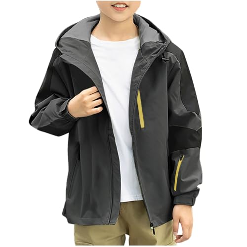 KIDSZJA Wasserdichte Jacke für Mädchen und Jungen, leichte Windbreaker-Regenjacke, Sommer-Regenjacke mit Kapuze, funktioneller Softshell-Trenchcoat, Outdoor, Größe 5–15 Jahre KIDSZJA Wasserdichte Jacke für Mädchen und Jungen, leichte Windbreaker-Regenjacke, Sommer-Regenjacke mit Kapuze, funktioneller Softshell-Trenchcoat, Outdoor, Größe 5–15 Jahre von KIDSZJA