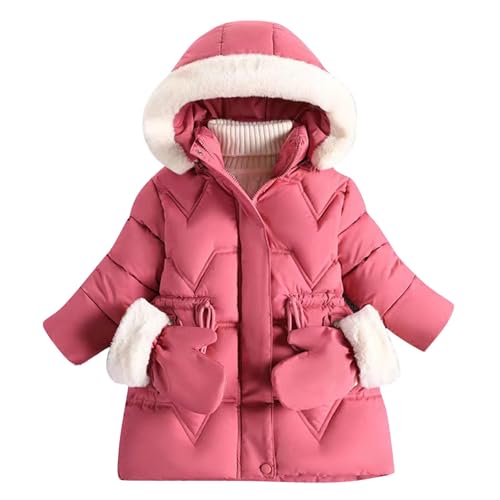KIDSZJA Winterjacke für Kinder, Mädchen, gepolsterter Mantel mit Kunstfell-Kapuze, dicke Pufferjacke, Fleece-gefüttert, Trenchcoat, Ski- und Schneemäntel, Parka, Mäntel mit Plüschhandschuhen KIDSZJA Winterjacke für Kinder, Mädchen, gepolsterter Mantel mit Kunstfell-Kapuze, dicke Pufferjacke, Fleece-gefüttert, Trenchcoat, Ski- und Schneemäntel, Parka, Mäntel mit Plüschhandschuhen von KIDSZJA