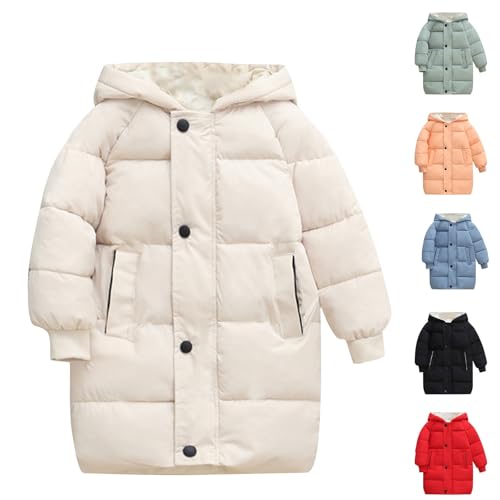 KIDSZJA Winterjacke für Mädchen, gepolstert, langer Mantel, mit Kapuze, dicke Daunenmäntel, Kinder, warm, Longline, Parka, Schulmäntel mit Taschen, Oberbekleidung KIDSZJA Winterjacke für Mädchen, gepolstert, langer Mantel, mit Kapuze, dicke Daunenmäntel, Kinder, warm, Longline, Parka, Schulmäntel mit Taschen, Oberbekleidung von KIDSZJA